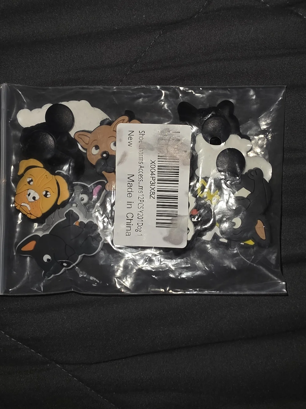 Kids Black and White Cartoon Shoe Charms - Set of Animal Designs